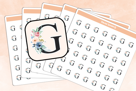 84+ planner stickers pack of Alphabet G - AGPA01