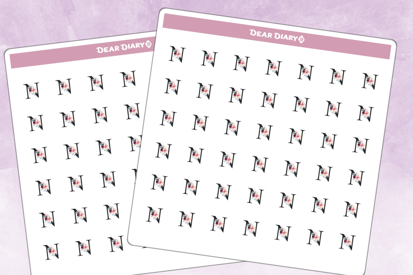 84+ planner stickers pack of Alphabet N - ANPA01