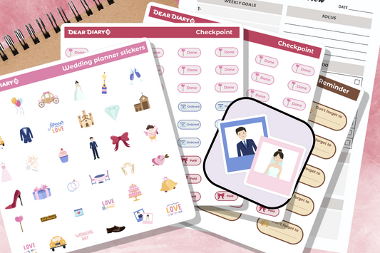 141 Wedding planner stickers pack - WDPA01