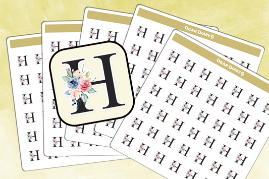 84+ planner stickers pack of Alphabet H - AHPA01