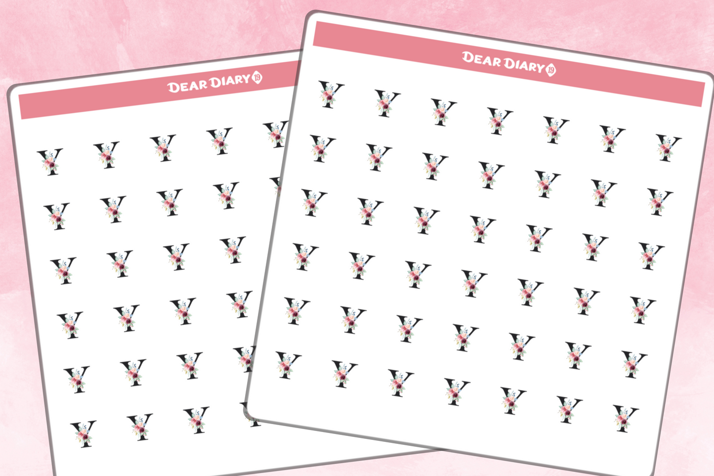 84+ planner stickers pack of Alphabet Y - AYPA01