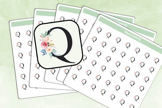 84+ planner stickers pack of Alphabet Q - AQPA01