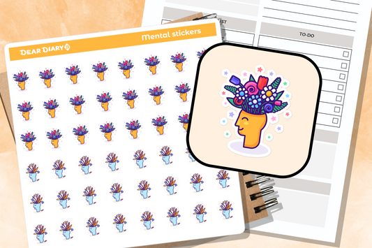 Daily ADHD BPD planner stickers sheet - ADSH01