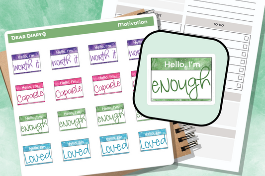 Self care planner stickers sheet - SCSH02