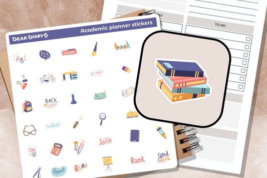 Academic planner stickers sheet - ACSH01