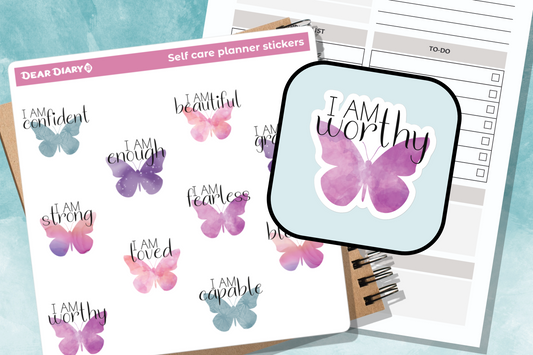 Self care planner stickers sheet - SCSH01