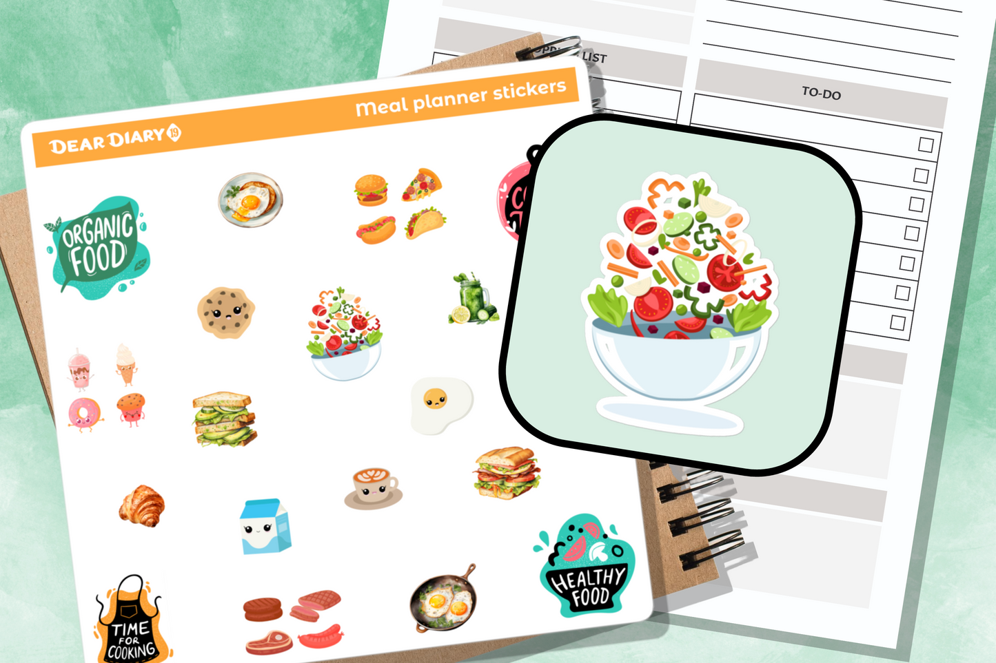 Meal planner stickers sheet - MPSH01