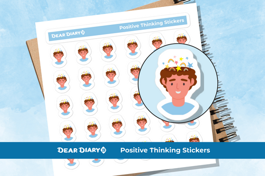 Positive Vibes Thinking Planner Stickers sheet - PTSH01