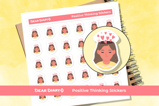 Positive Vibes Thinking Planner Stickers sheet - PTSH03