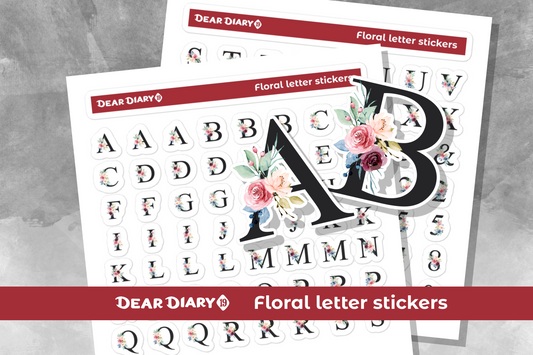 Alphabet Letter Numbers Stickers sheet pack - LSPA01