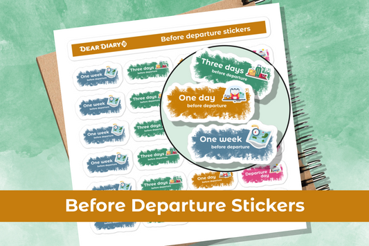 To do before departure checklist planner stickers sheet - TDBC01