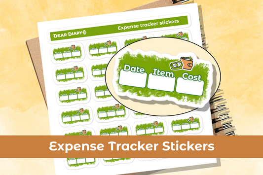 Expense tracker planner stickers sheet - ETSH01