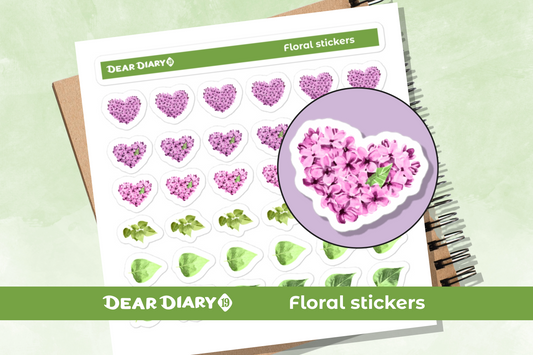 Floral planner stickers sheet - FSSH02