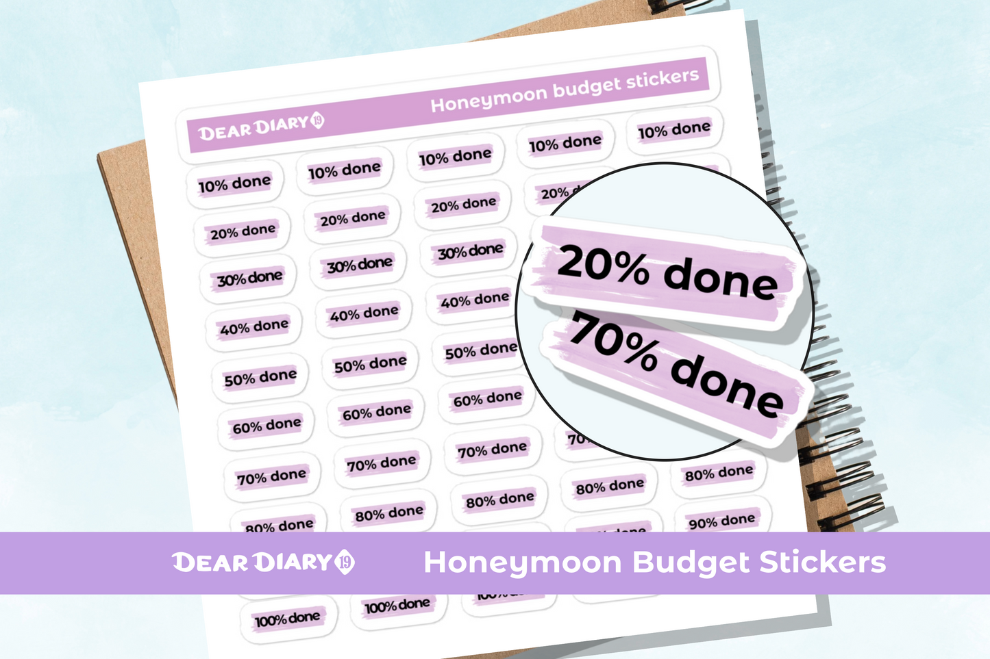 Honeymoon planner stickers - HPSS02