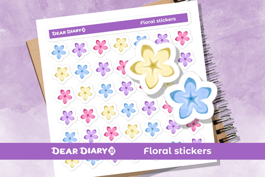 Floral planner stickers sheet - FSSH01