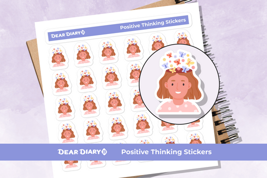 Positive Vibes Thinking Planner Stickers sheet - PTSH04