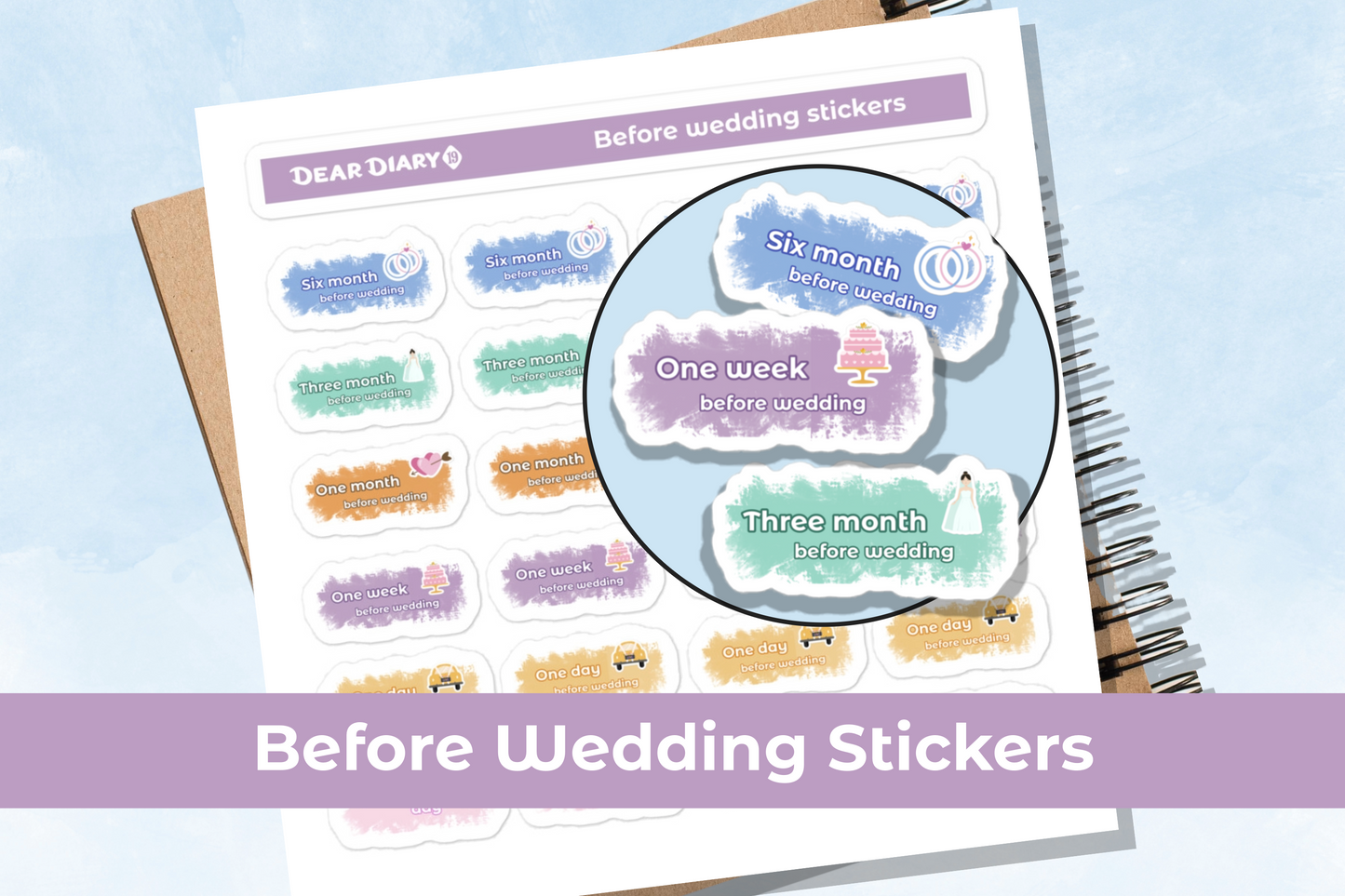 Wedding planner stickers sheet - TDBW01