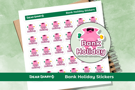 Bank holiday planner stickers sheet - BHSH01