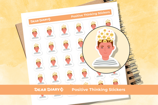 Positive Vibes Thinking Planner Stickers sheet - PTSH02