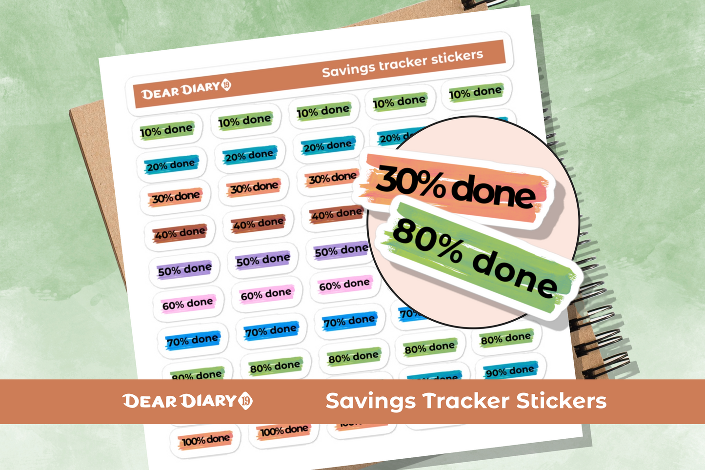 Savings planner stickers sheet - BSTS01