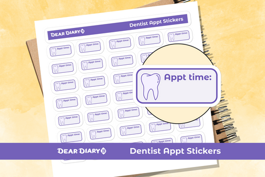 Dentist appointment planner stickers - DASH01