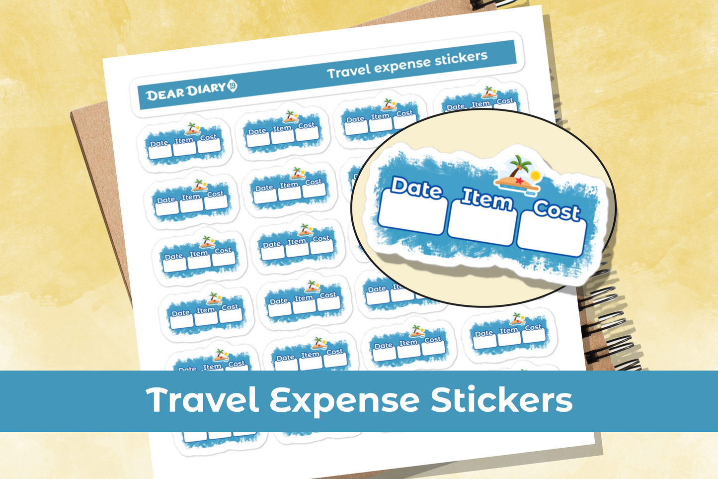 Honeymoon travel planner stickers sheet - HESH02