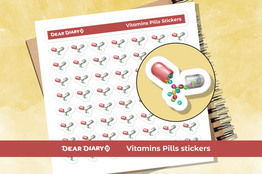 Vitamins planner stickers sheet - TVSH01