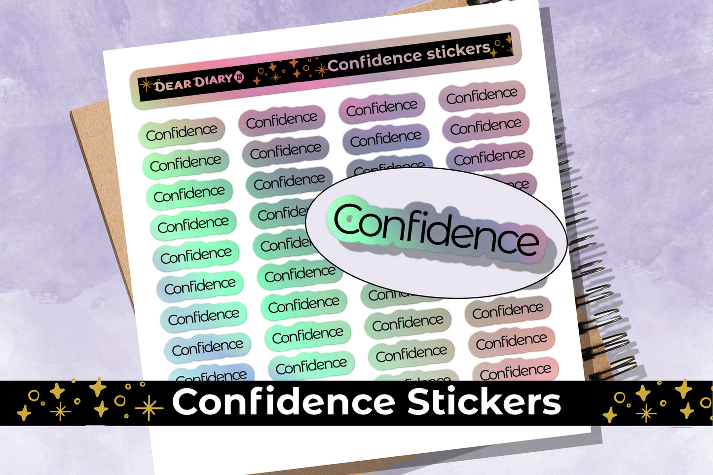 Confidence planner stickers sheet - CFSH01