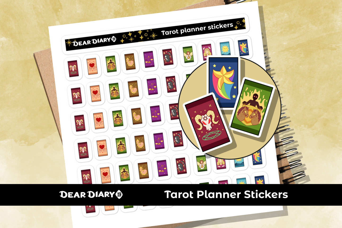 Tarot planner stickers sheet - TPSS02