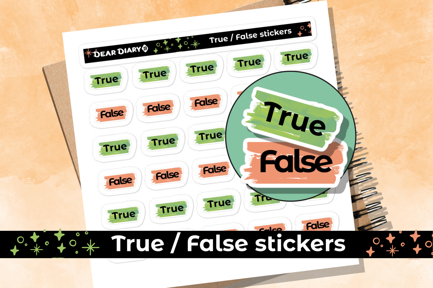 True or False Teacher Test Stickers - TRFS01