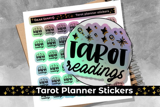 Tarot planner stickers sheet Holographic - HTSH01