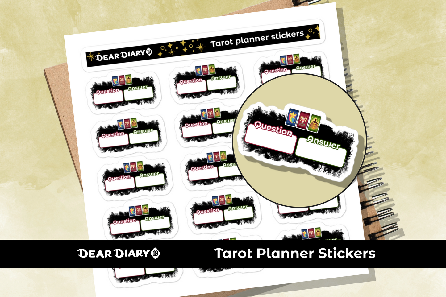 Tarot planner stickers sheet - TPSS03