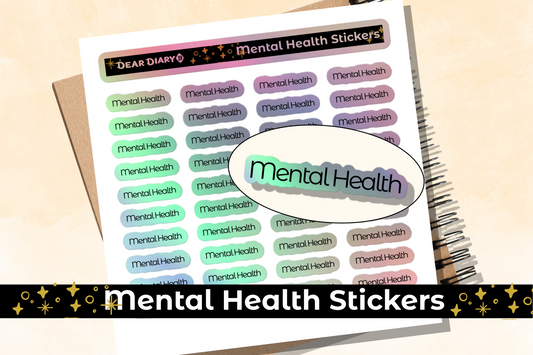 Mental health planner stickers sheet - MHSH01