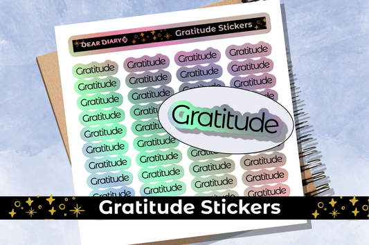 Gratitude planner stickers sheet - GRSH01