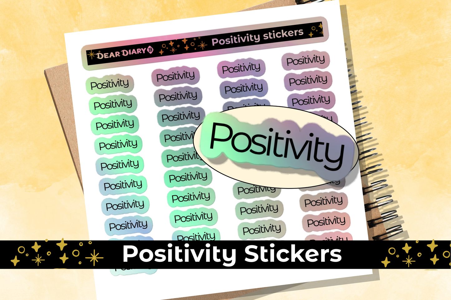 Positivity planner stickers sheet - PHSH01