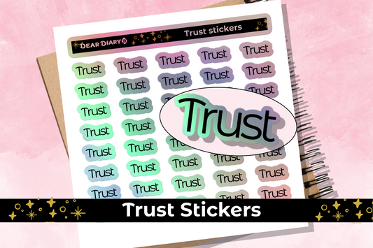 Trust planner stickers sheet - TRSH01