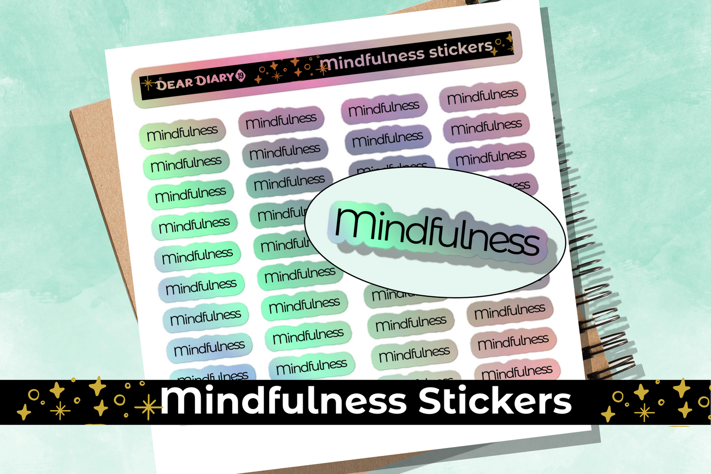 Mindfulness planner stickers sheet - MFSH01