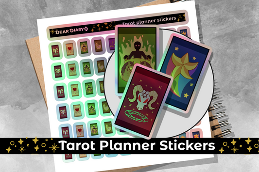 Tarot planner stickers sheet Holographic - HTSH02