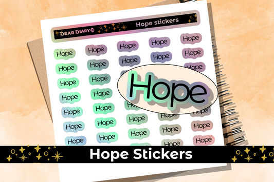 Hope planner stickers sheet - HPSH01