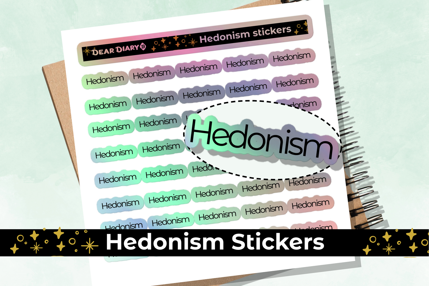 Hedonism planner stickers sheet - HDSH01