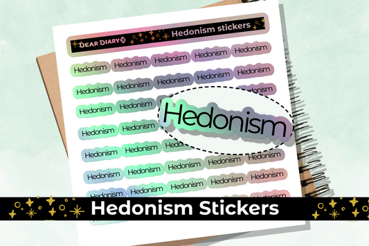 Hedonism planner stickers sheet - HDSH01