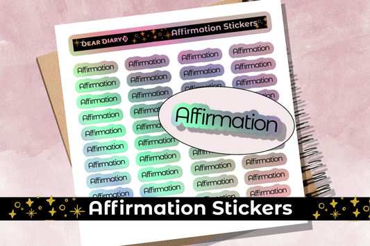 Affirmation planner stickers sheet - AFSH01