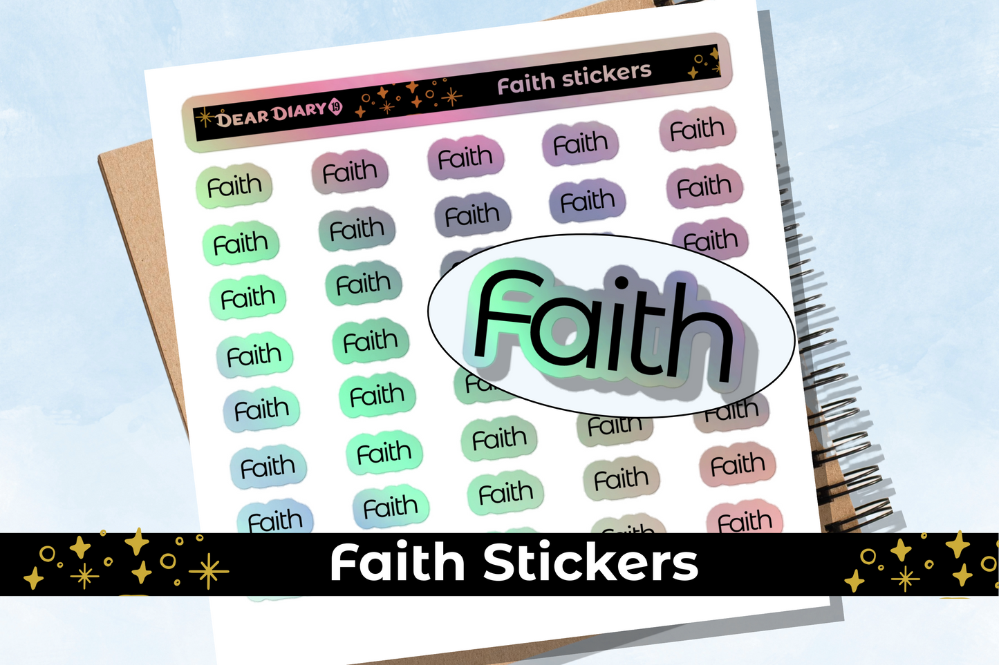 Faith planner stickers sheet - FTSH01