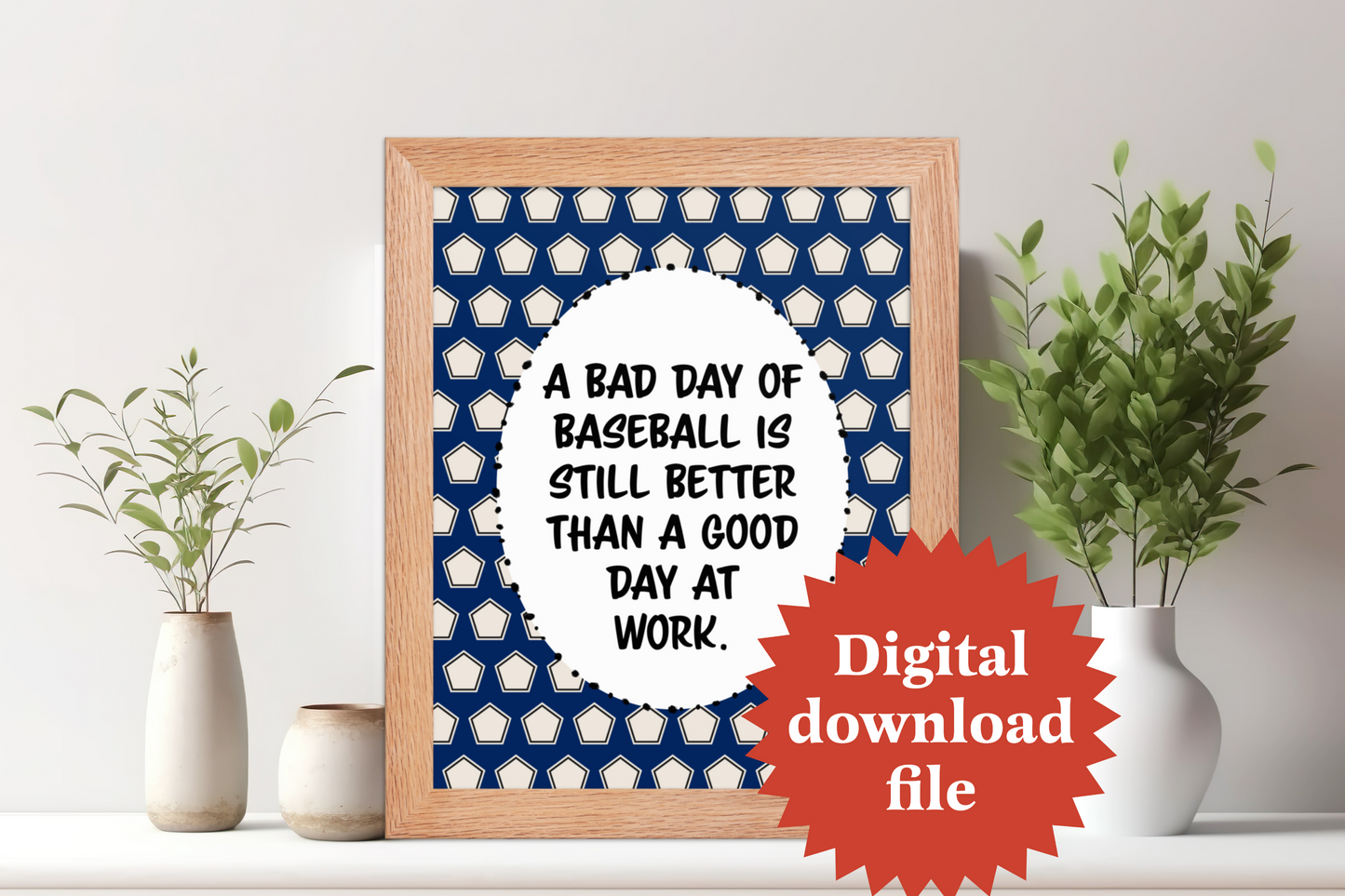 Baseball poster PNG print file BSFU05