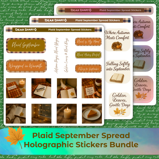 Plaid September spread stickers sheets bundle SPB1P02