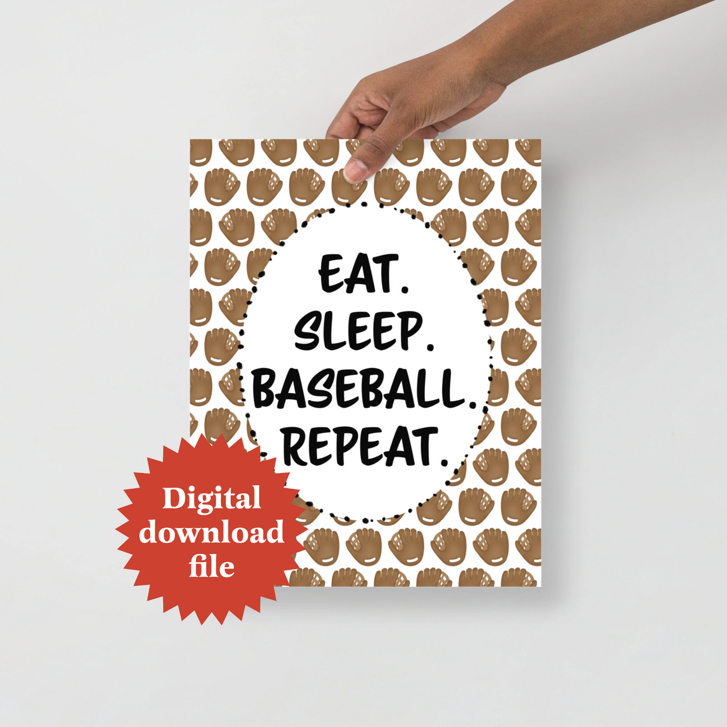 Baseball poster PNG print file BSFU04