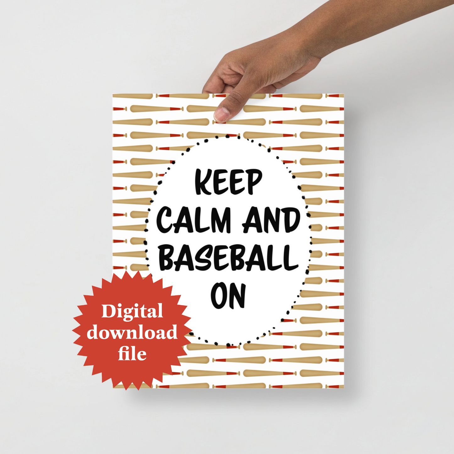 Baseball poster PNG print file BSFU03