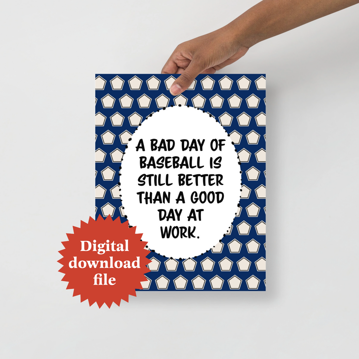 Baseball poster PNG print file BSFU05