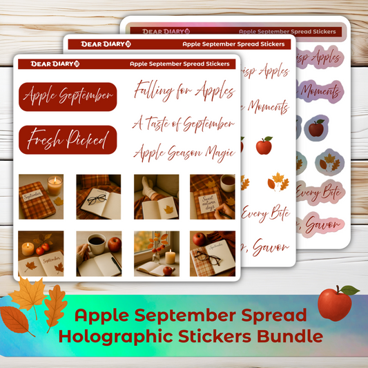 Apple September spread stickers sheets bundle SPB1P03