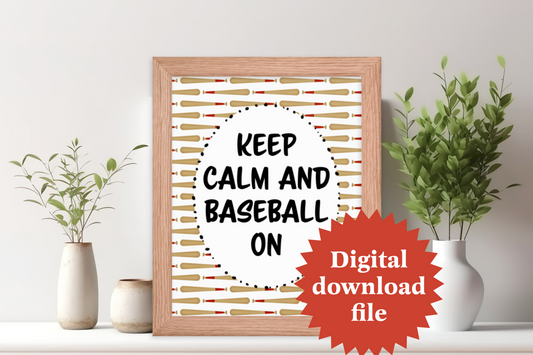 Baseball poster PNG print file BSFU03